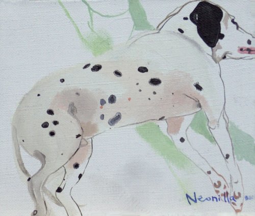Neonilla Medvedeva - Dog (7 from 10) - 2009 - oil on canvas - 15 x 19 - Collection of A.Jakobsons