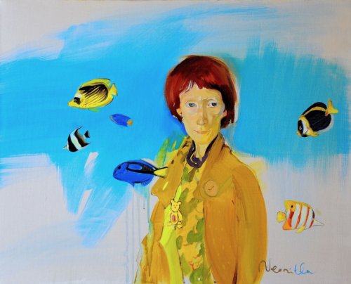 Neonilla Medvedeva - Fish - 2010 - oil on canvas - 48 x 60