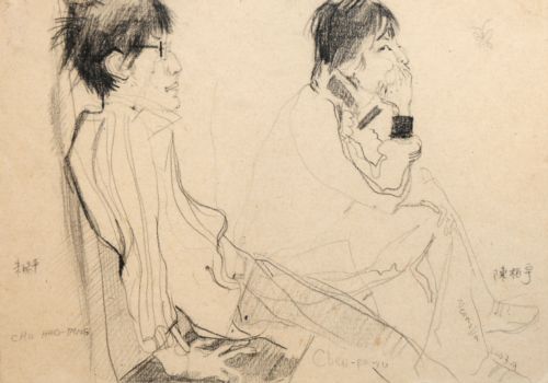 Neonilla Medvedeva - Chinese boys - paper, charcoal - A4 21 x 29,5 - 2008