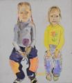 Neonilla Medvedeva - Laura & Patricija - 2009 - oil on canvas - 18x15