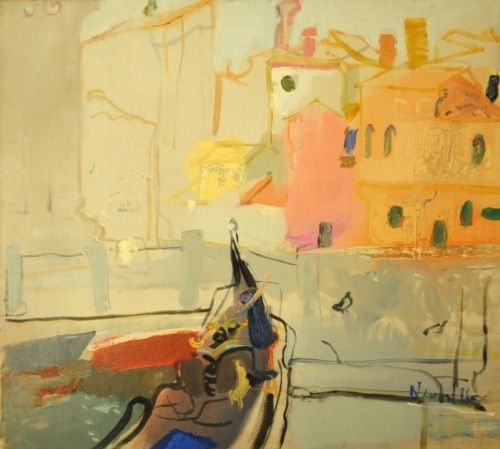 Neonilla Medvedeva - Pink Venice 2 - oil on canvas - 45 x 50 - 2008 - Collection of the SEB Bank